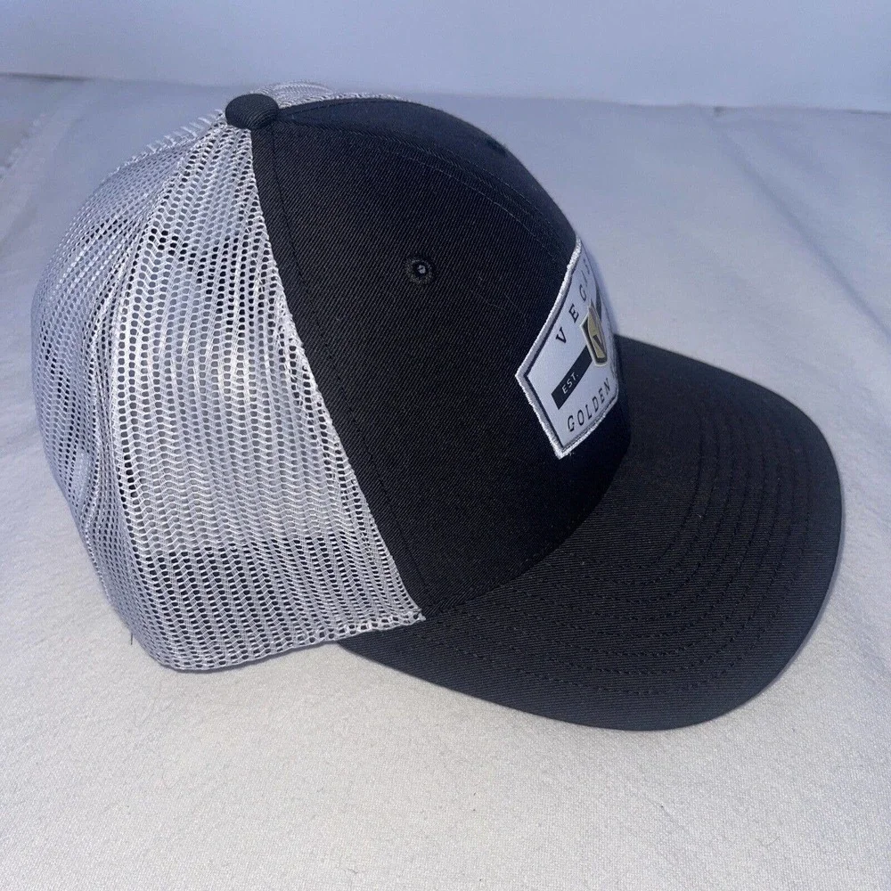 Vegas Golden Knights NHL '47 Brand Black Adjustable SnapBack Back Hat White Mess - Picture 11 of 11